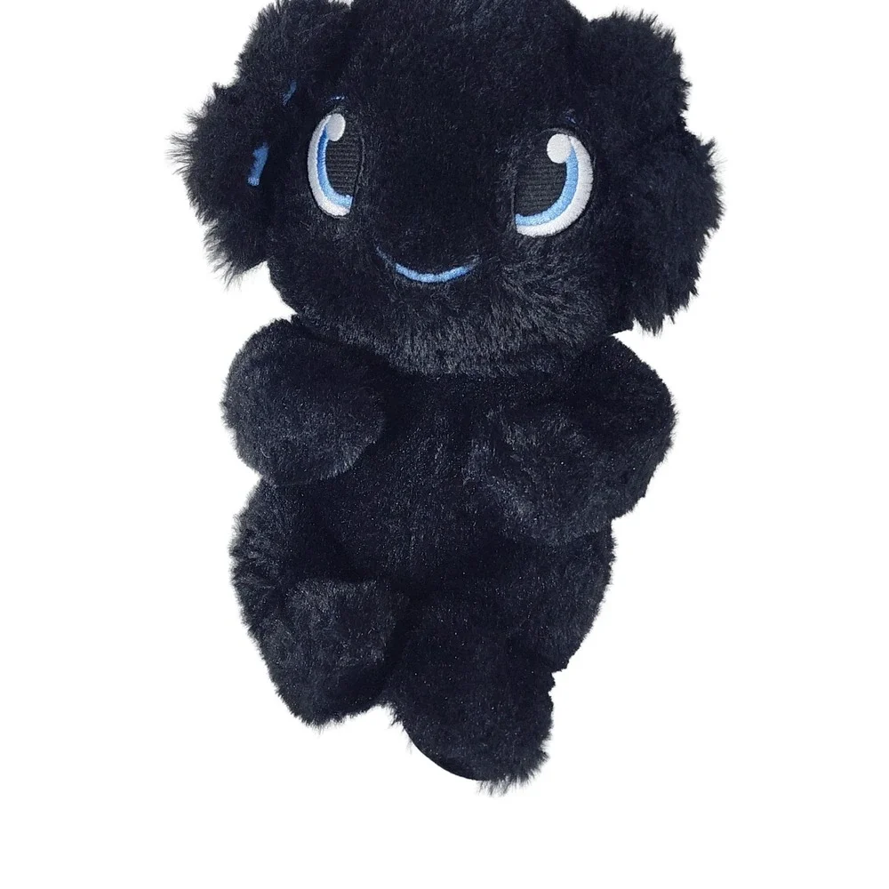Swaddle Babies Black Axolotl Plush Toy Blue Gills Embroidered Small Keepsake 7in